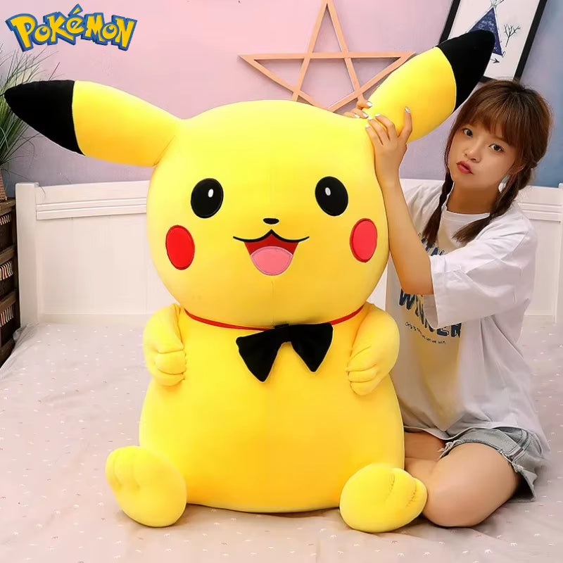 40/50/60/80/100CM Big Size Pokemon Pikachu Plush Toy Kawaii Stuffed Cartoon Anime Comfortable Soft Doll Christmas Plushies Gift