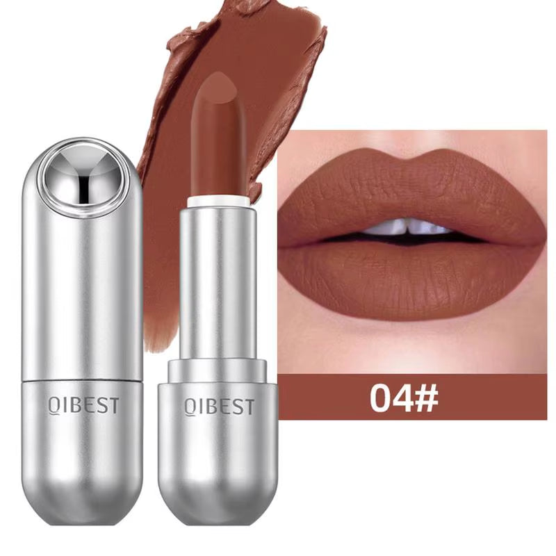 Matte Lipstick Red Lipstick Smudge-Proof High Pigment Lip Stick Velvet Nude Lipstick Pencil Sexy Red Brown Pigments Lips Makeup
