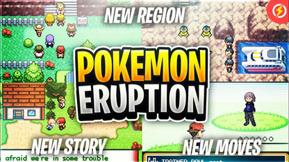 Pokemon Eruption GBA ROM Hack Video Game Custom Gameboy Advance