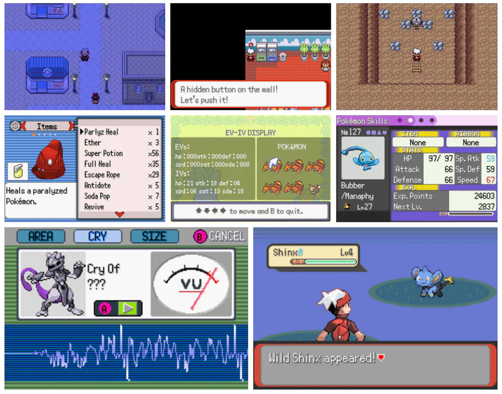 Pokemon Blazing Emerald GBA ROM Hack Video Game Custom Gameboy Advance