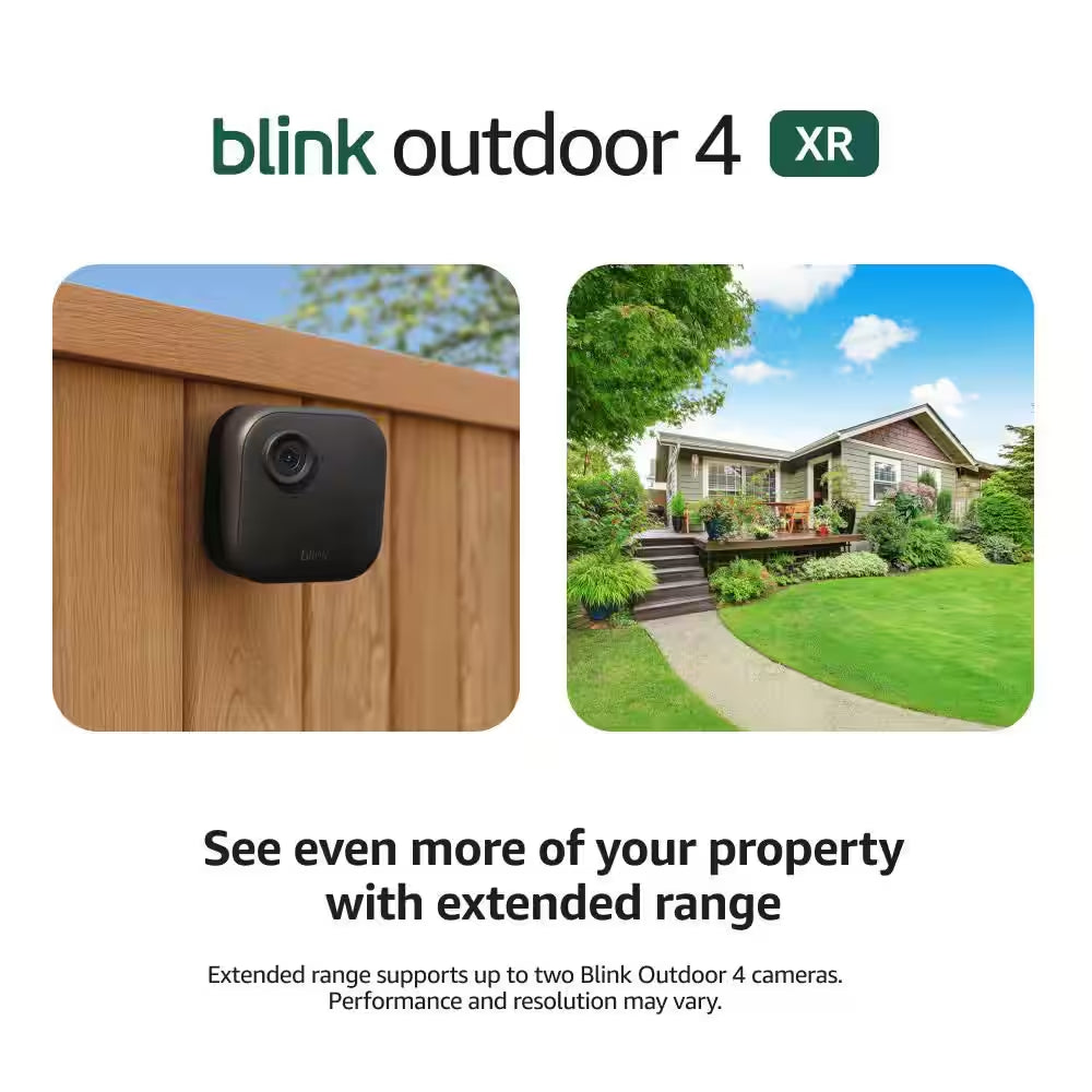 Outdoor 4 Xr-Wireless Battery Operated Outdoor Security Camera System with 4-Cameras and Included Sync Module XR, Black