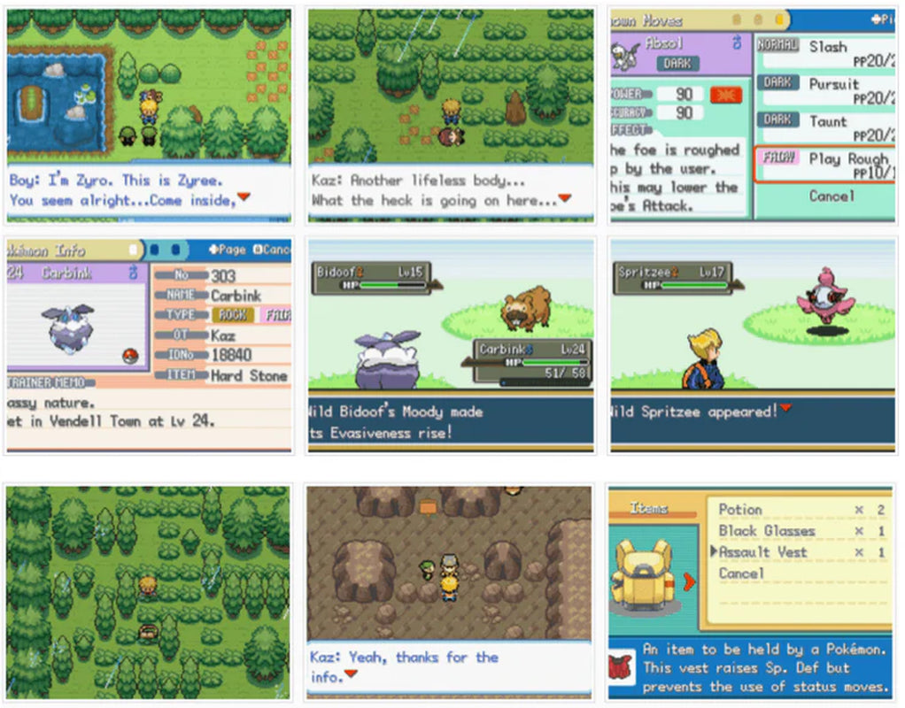 Pokemon Dark Rising GBA ROM Hack Video Game Boy Advance