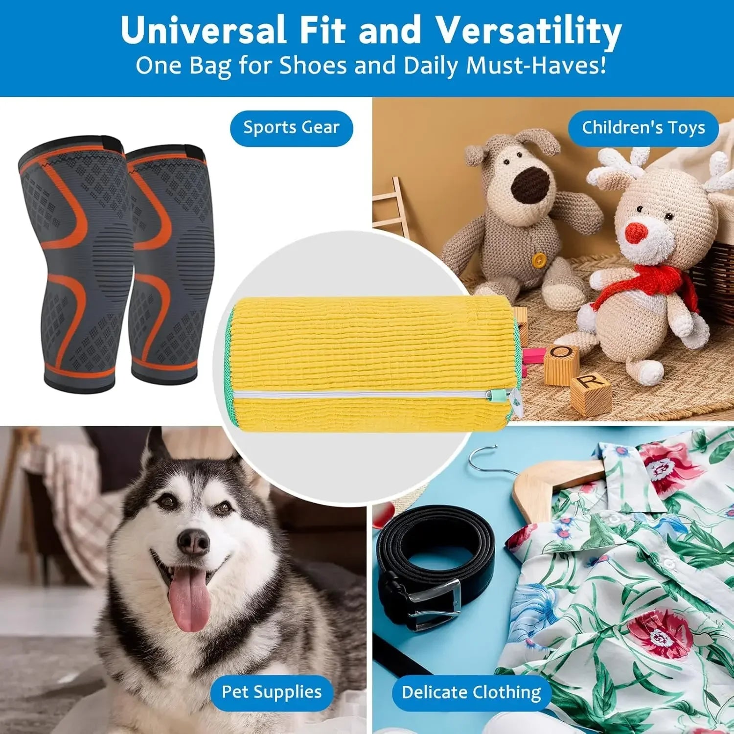 2PCS Shoe Washing Machine Bag Washer and Dryer Reusable Laundry Shoe Bag 360° Wrap-Around Cleaning Wash Bag Sneakers Organizer