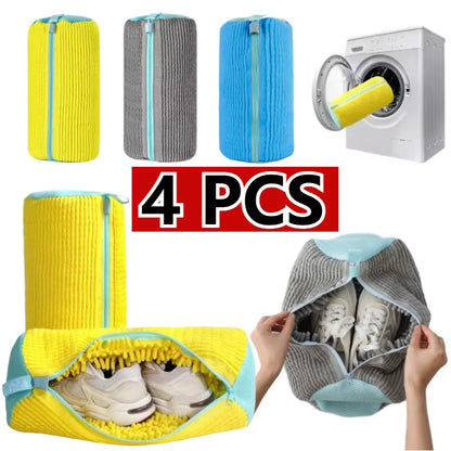 Shoe Laundry Bags Washing Machine Shoes Bag Durable Mesh Shoe Wash Bag with Zipper Soft Fiber Protect Sneaker Shoes Cleaning Bag