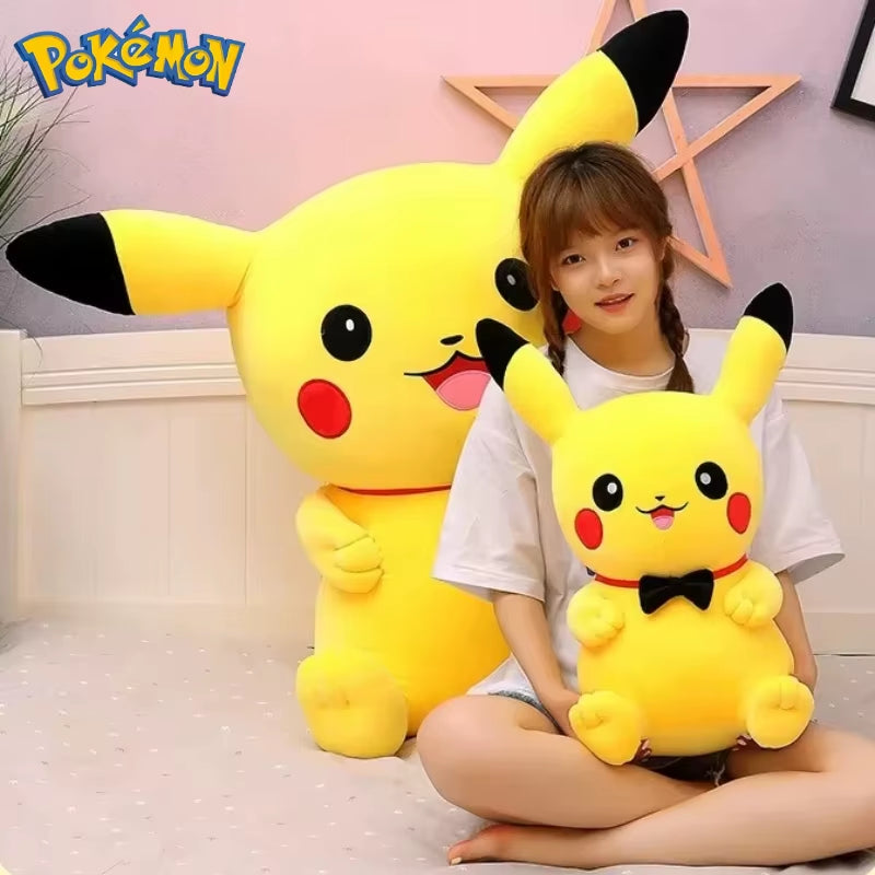 40/50/60/80/100CM Big Size Pokemon Pikachu Plush Toy Kawaii Stuffed Cartoon Anime Comfortable Soft Doll Christmas Plushies Gift