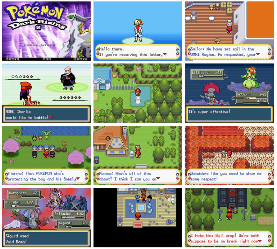 Pokemon Dark Rising GBA ROM Hack Video Game Boy Advance