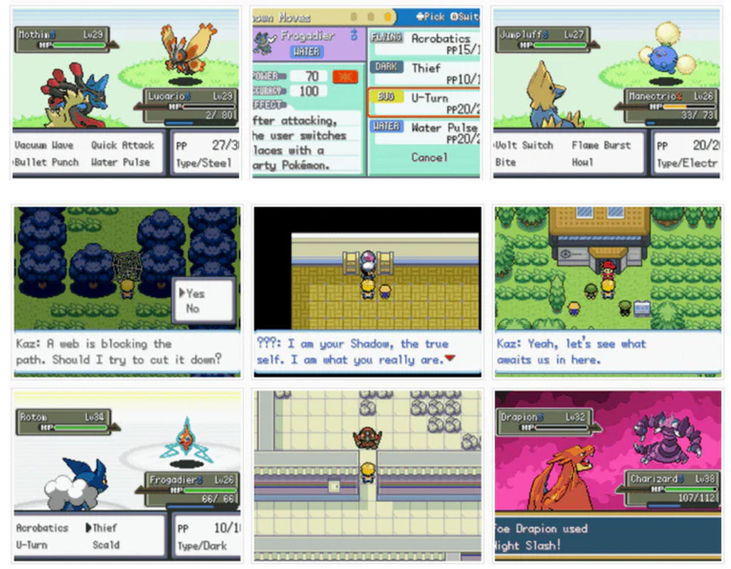 Pokemon Dark Rising GBA ROM Hack Video Game Boy Advance