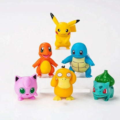 13Pcs/Set Pokemon Cake Topper Anime Figure Pikachu Party Happy Birthday Pokemon Cake Decoration Supplies Ornaments Boy Kids Gift